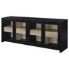 Denison 79-inch 4-door TV Stand Media Console Black / CS-720223