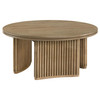 Adina 36-inch Round Wood Coffee Table Distressed Light Brown / CS-722938