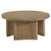 Adina 36-inch Round Wood Coffee Table Distressed Light Brown / CS-722938