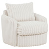 Sarco Corduroy Upholstered Swivel Accent Arm Chair Ivory / CS-902541