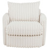 Sarco Corduroy Upholstered Swivel Accent Arm Chair Ivory / CS-902541