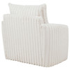 Sarco Corduroy Upholstered Swivel Accent Arm Chair Ivory / CS-902541