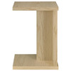 Clower Engineered Wood C-Shaped Sofa Side Table Light Oak / CS-930275
