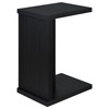 Clower Engineered Wood C-Shaped Sofa Side Table Black / CS-930276