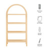 Vexley 60 Inch Arched Bookshelf / EEI-7317