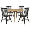 Andrews 5-piece Round Dining Table Set Light Ash and Black / CS-122500-S5B