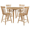 Andrews 5-piece Round Counter Height Dining Set Light Ash / CS-122508-S5