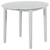 Bucknell 3-piece Round Drop Leaf Dining Table Set White / CS-130005WHT