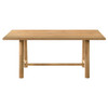 Duncan 71-inch Rectangular Wood Dining Room Table Washed Oak / CS-193651
