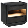 Leandro 2-drawer LED Nightstand with USB Burnished Black / CS-222492