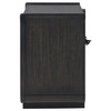 Leandro 2-drawer LED Nightstand with USB Burnished Black / CS-222492