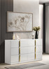 Ines 6-drawer Bedroom Dresser Cabinet White High Gloss / CS-223093