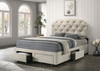 Marianna 4-drawer Upholstered Queen Storage Bed Cream / CS-316011Q
