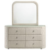 Sonya 6-drawer Upholstered Bedroom Dresser with Mirror Ivory / CS-360113M