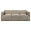 Dorset Fabric Upholstered Round Track Arm Sofa Brown / CS-509814
