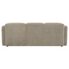 Dorset Fabric Upholstered Round Track Arm Sofa Brown / CS-509814