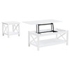 Skyview 2-piece Rectangular Lift Top Coffee Table Set White / CS-722088-S2