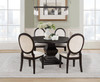 Twyla 5-piece Round Wood Dining Room Table Set Dark Cocoa / CS-109230-S5
