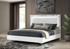 Cassia Eastern King LED Panel Bed White High Gloss / CS-215791KE