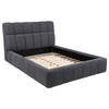 Nollet 48-inch Upholstered California King Platform Bed Grey / CS-315917GRYKW