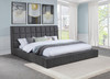 Dreux Upholstered California King Panel Platform Bed Grey / CS-315948GRYKW