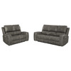 Brickston 2-piece Triple Power Reclining Sofa Set Charcoal / CS-603431PPP-S2