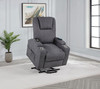 Louie Chenille Upholstered Power Lift Massage Chair Grey / CS-610453P