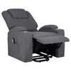 Louie Chenille Upholstered Power Lift Massage Chair Grey / CS-610453P