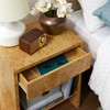 Hudson 1-Drawer Burl Wood Nightstand With Shelf / EEI-6856