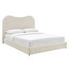 Seluna Boucle Queen Platform Bed / MOD-7233