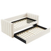 Veyla Channel Tufted Boucle Twin Daybed With Trundle / MOD-7235