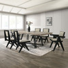 TOTTENHAM 7 Pc. Dining Table Set (2AC+4SC) / FM3222BK-T-7PC