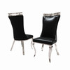 PALAZZO Silver Chair (2/CTN), Black / FM33010BK-SC-2PK