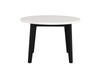 SABRO Round Dining Table w/ Marble Top, Black/White / FM3330BK-RT-TABLE