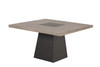 BROAGER Square Table, Rustic Oak/Dark Walnut / FM3331DB-ST-TABLE