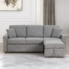 KENDAL Sleeper Sofa Sectional w/ Cupholder, Gray / FM6965GY-SF-PK