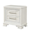STELLA MIA Nightstand w/ USB, Creamy White / FM70000WH-N