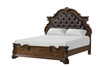 LEOVANNI E.King Uph Bed, Dark Brown / FM70003DB-EK-F-BED