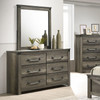 BRITONALE 6-Drawer Dresser, Rustic Gray / FM7218GY-D