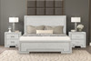 BASILONE E.King Bed, Rustic White / FM7440WH-EK-BED