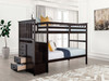ONTARIO Twin/Twin Bunk Bed, Espresso / FM-BK102ES-T-BED
