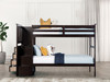 ONTARIO Twin/Twin Bunk Bed, Espresso / FM-BK102ES-T-BED