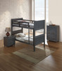 WITHAM Twin/Twin Bunk Bed, Charcoal Brown / FM-BK108DB-T-BED