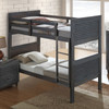 WITHAM Twin/Full Bunk Bed, Charcoal Brown / FM-BK108DB-F-BED