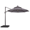 NUTI 10' Round Umbrella, LED Light, Gray + Base / LA-A031GY+BASE