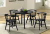 YATE 5 Pc. Dining Set, Black / FM3102BK-RT-5PC