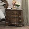 LEOVANNI Nightstand W/ USB A-C, Dark Brown / FM70003DB-N
