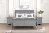 LOUIS PHILIPPE 5 Pc. Queen Bedroom Set w/ Chest / FM7866GY-Q-5PC-CHEST