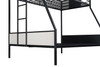 MOLTON Twin/Full Metal Bunk Bed (K/D), Black / FM-BK904BK-TF