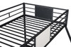 MOLTON Twin/Full Metal Bunk Bed (K/D), Black / FM-BK904BK-TF